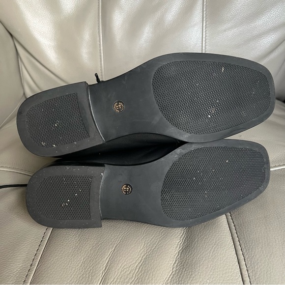 ST. JOHN'S BAY Black Leather Boots Sz 8.5 M Lace Up Ankle Y2K Retro Preppy Goth - Picture 9 of 15